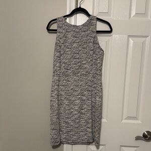 LOFT Gray Textured Knit Sleeveless Sheath Dress - Size 4P